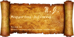 Mogyorósy Julianna névjegykártya